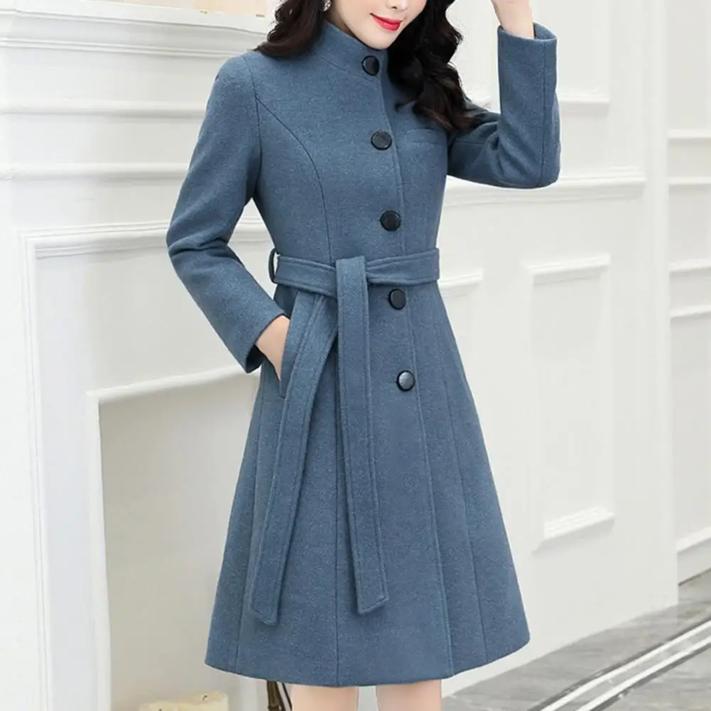 Women Outwear Trendy Elegant Pockets Mid Length Buttons Woolen Coat for Office Women Overcoat Women Trench Coat
Women Outwear Trendy Elegant Pockets Mid Length Buttons Woolen Coat for Office Women Overcoat Women Trench Coat