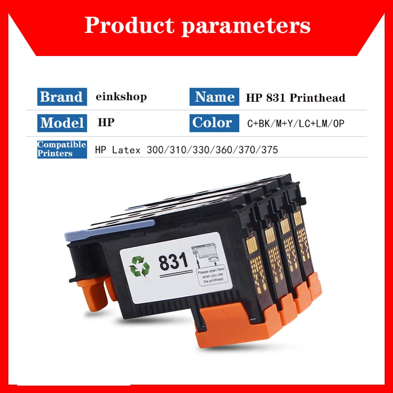 einkshop hp 831 printhead CZ677A CZ678A CZ679A CZ680A Print Head For HP Latex 110 115 310 315 330 335 360 365 370 560 570printer
einkshop hp 831 printhead CZ677A CZ678A CZ679A CZ680A Print Head For HP Latex 110 115 310 315 330 335 360 365 370 560 570printer