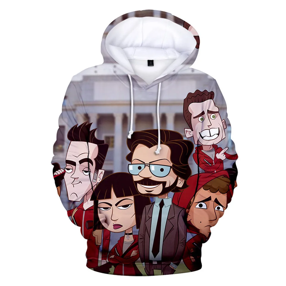 La Casa De Papel 3D Hoodies Men/Women Harajuku Hoodie Sweatshirt Money Heist The House Of Paper Casual Long Sleeve Warm Pullover
La Casa De Papel 3D Hoodies Men/Women Harajuku Hoodie Sweatshirt Money Heist The House Of Paper Casual Long Sleeve Warm Pullover
