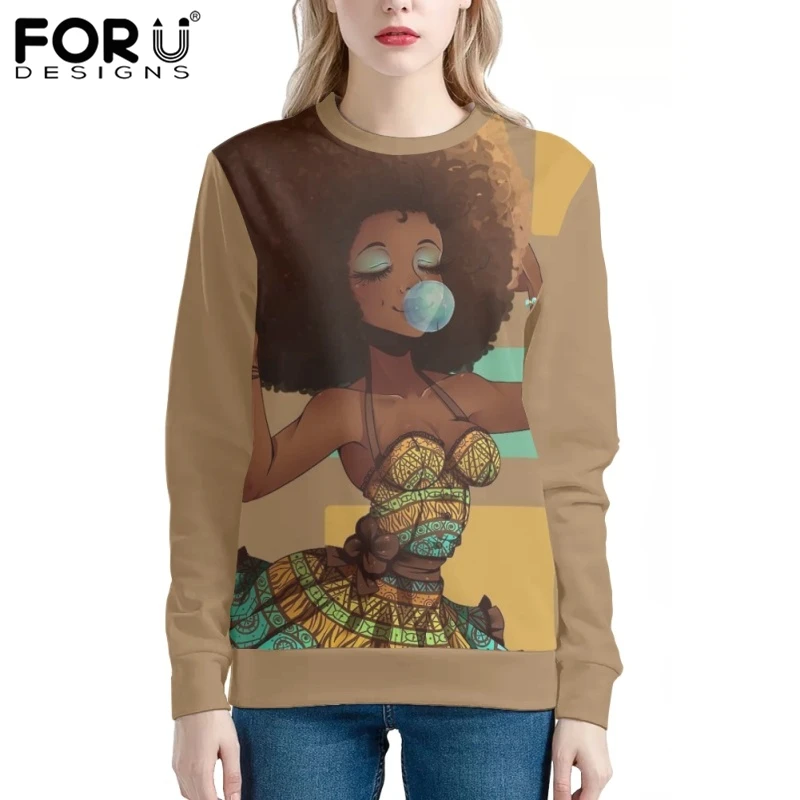 FORUDESIGNS Fashion Ladies Oversized Hoodies African Girls Print Women Pullovers Comfort Warm Sweatshirt Casual Tracksuit 2022
FORUDESIGNS Fashion Ladies Oversized Hoodies African Girls Print Women Pullovers Comfort Warm Sweatshirt Casual Tracksuit 2022