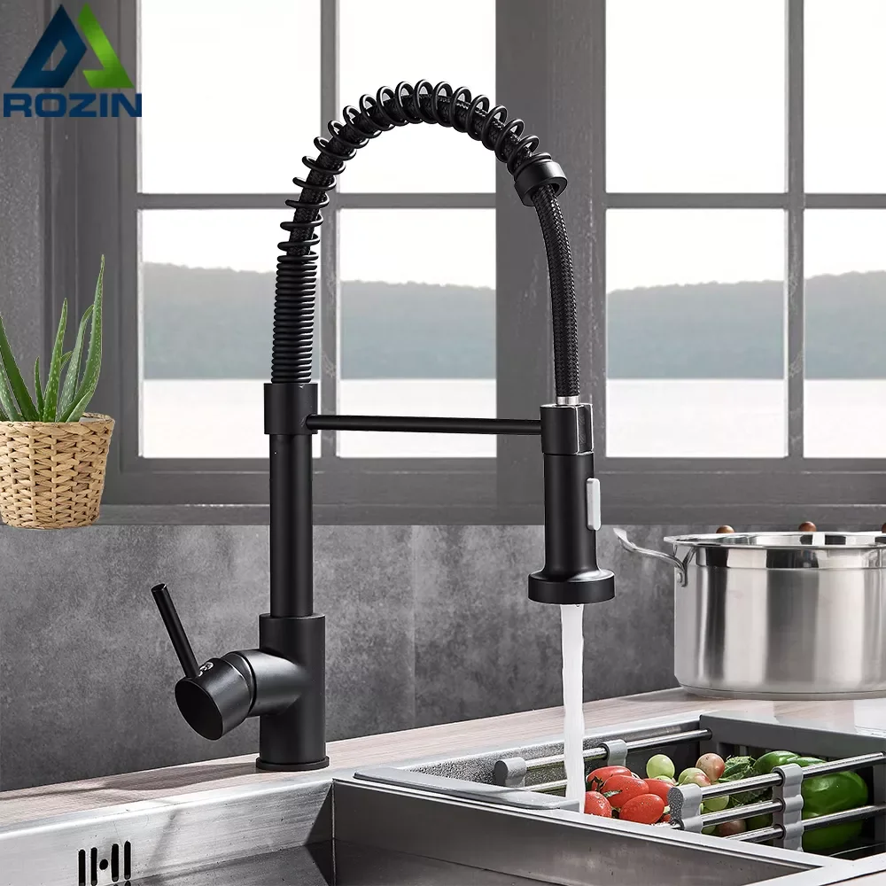 NEW IN Rozin Matte Black Kitchen Faucet Deck Mounted Mixer Tap 360 Degree Rotation Stream Sprayer Nozzle Kitchen Sink Hot Cold T
NEW IN Rozin Matte Black Kitchen Faucet Deck Mounted Mixer Tap 360 Degree Rotation Stream Sprayer Nozzle Kitchen Sink Hot Cold T