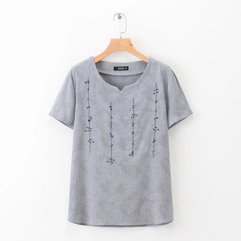 Plus size new summer tshirt loose full cotton women short sleeve floral embroidery t shirt casual tops
Plus size new summer tshirt loose full cotton women short sleeve floral embroidery t shirt casual tops
