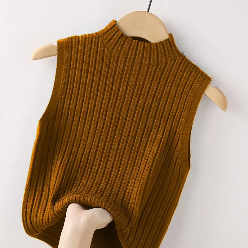 Ice Silk Camisole Women's Summer Solid Knit Bottoming T Shirt Casual Mid-neck Sleeveless Cropped Tops Fashion Stretch Tanks Top
Ice Silk Camisole Women's Summer Solid Knit Bottoming T Shirt Casual Mid-neck Sleeveless Cropped Tops Fashion Stretch Tanks Top