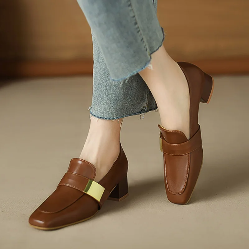 Spring Ladies Square Metal Loafers Brogue Shoes Women Oxford Shoes Square Toe Pumps Med Heels
Spring Ladies Square Metal Loafers Brogue Shoes Women Oxford Shoes Square Toe Pumps Med Heels