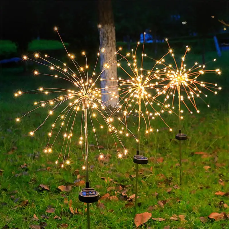 Solar Firework Light 90/120/150 LED Solor Light Lamp Outdoor Yard Decoration Lawn Lamp String Ground-plug Fireworks Lamp
Solar Firework Light 90/120/150 LED Solor Light Lamp Outdoor Yard Decoration Lawn Lamp String Ground-plug Fireworks Lamp