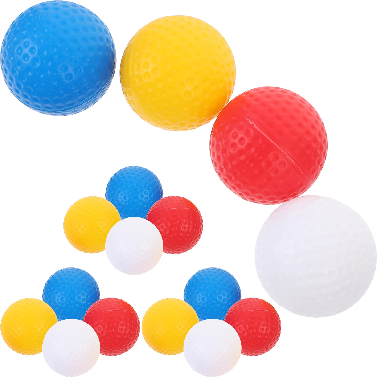 

16 Pcs Compact Ball Hollow Practicing Practice Golf Balls Backyard Pp Plastic Wear-resistant Golfing Exercise Supply Child