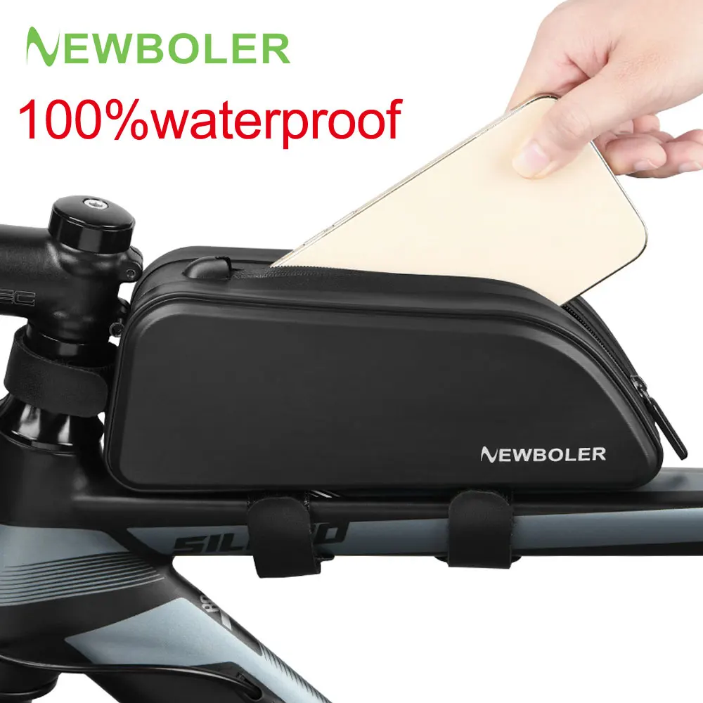 NEWBOLER New Waterproof Bike Bag MTB Road Cycling Accessories Top Tube Front Frame Bicycle Bag Pouch For Bike Mobile Phone Bag
NEWBOLER New Waterproof Bike Bag MTB Road Cycling Accessories Top Tube Front Frame Bicycle Bag Pouch For Bike Mobile Phone Bag
