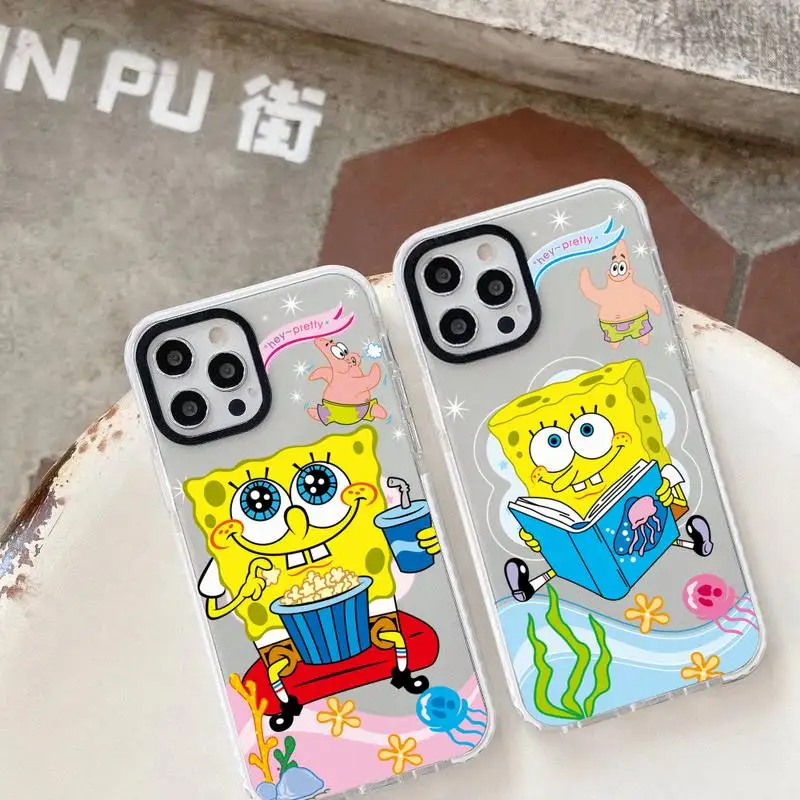 Cartoon SpongeBob SquarePants Patrick Star Phone Case For iphone 14 Plus 13 12 11 Pro Max Transparent White Border Cover Fundas
Cartoon SpongeBob SquarePants Patrick Star Phone Case For iphone 14 Plus 13 12 11 Pro Max Transparent White Border Cover Fundas