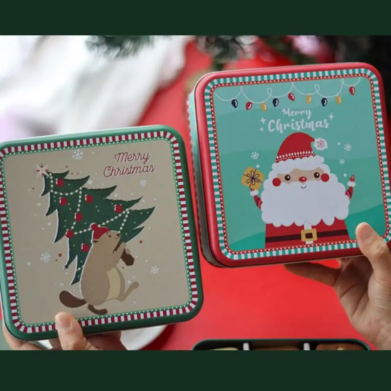 1PC Square Christmas Tinplate Box Empty Cookie Candy Tin Box Santa Claus Gift Boxes Xmas Storage Containers for Candy Chocolate
1PC Square Christmas Tinplate Box Empty Cookie Candy Tin Box Santa Claus Gift Boxes Xmas Storage Containers for Candy Chocolate