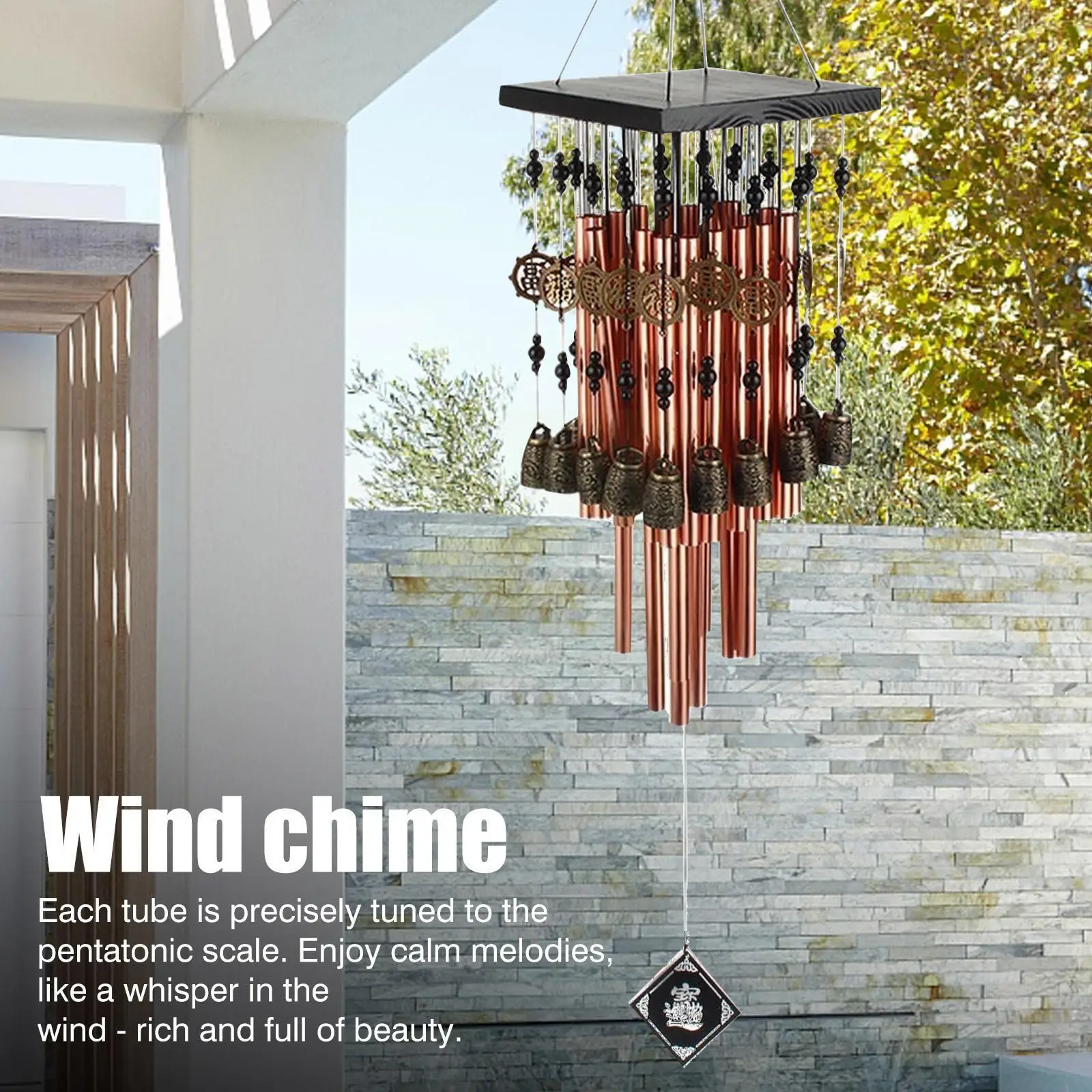 Wood Metal Aluminum Tube Multi-pipe Wind Chimes Bronze Home Outdoor Balcony Bells Ornaments Red R4a0
Wood Metal Aluminum Tube Multi-pipe Wind Chimes Bronze Home Outdoor Balcony Bells Ornaments Red R4a0