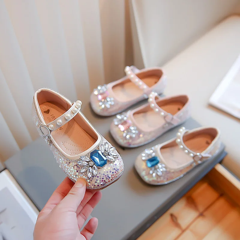 Girl's Princess Shoes Fashion Crysatal Rhinestone Patent Leather Kids Dress Shoes New Baby Girls Party Student Flat Shoes G08221
Girl's Princess Shoes Fashion Crysatal Rhinestone Patent Leather Kids Dress Shoes New Baby Girls Party Student Flat Shoes G08221