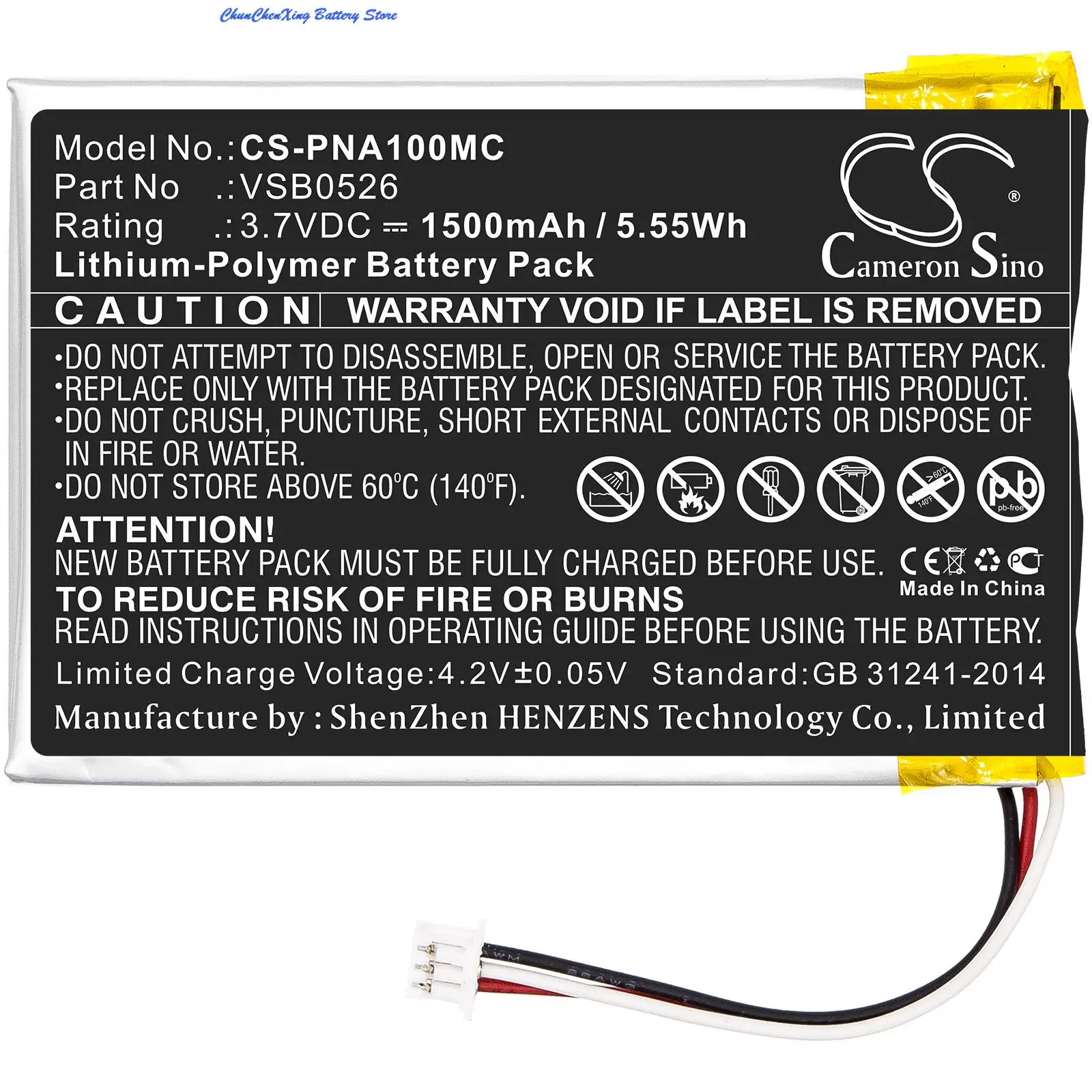 Cameron Sino 1500mAh Battery VSB0526 For Panasonic HX-A100, HX-A100-H, HX-A1M, HX-A500, HX-A500-D, HX-A500-H
Cameron Sino 1500mAh Battery VSB0526 For Panasonic HX-A100, HX-A100-H, HX-A1M, HX-A500, HX-A500-D, HX-A500-H