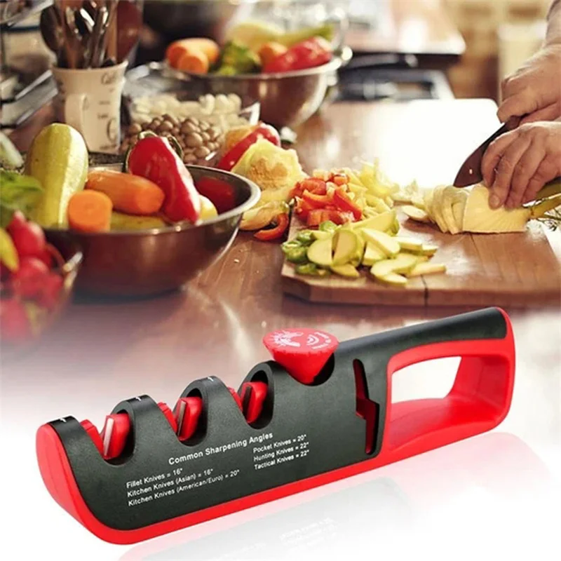 Knife Sharpener Professional 4 In 1 Kitchen Knives Grinder Scissors Sharpening Stone Whetstone Angle Adjustable Sharpener
Knife Sharpener Professional 4 In 1 Kitchen Knives Grinder Scissors Sharpening Stone Whetstone Angle Adjustable Sharpener
