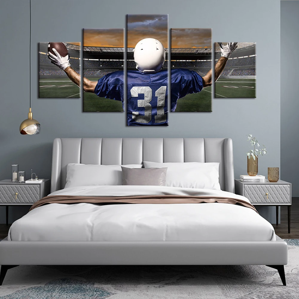 5 piece Rugby American Football Canvas Picture Print Wall Art Canvas Painting Wall Decor for Living Room No Framed
5 piece Rugby American Football Canvas Picture Print Wall Art Canvas Painting Wall Decor for Living Room No Framed