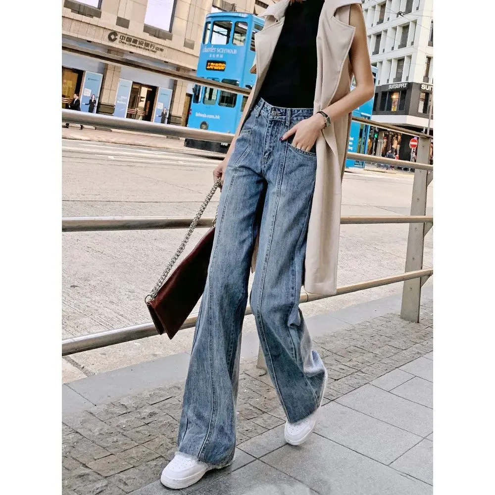 Women's Jeans Street Style Fashion Wide Leg Denim Trouser Casual High Waist Pants Fashion Straight Cotton Loose Jeans L65
Women's Jeans Street Style Fashion Wide Leg Denim Trouser Casual High Waist Pants Fashion Straight Cotton Loose Jeans L65
