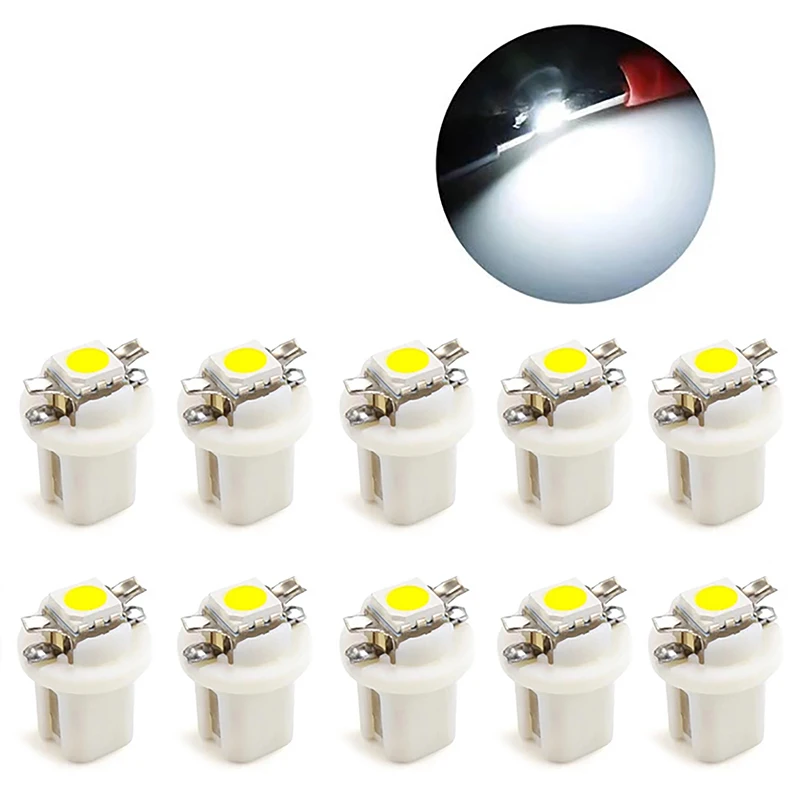 10Pcs T5 B8.5d LED Light Car Dashboard Bulb Cars Interior Lamp Accessories Dashboard Side Switch lamps 12V
10Pcs T5 B8.5d LED Light Car Dashboard Bulb Cars Interior Lamp Accessories Dashboard Side Switch lamps 12V