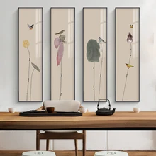 Ancient Chinese Flower Bird Ink Canvas Painting Elegant Wall Painting Living Room Study Corridor Decor Chinese Art Decoration