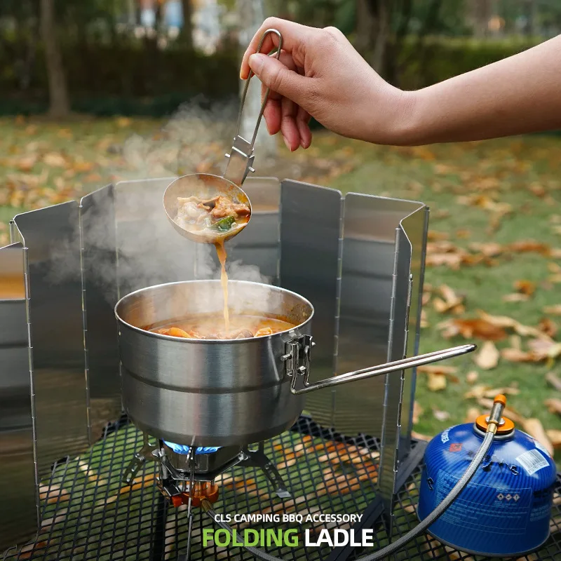 Outdoor Camping 304 Stainless Steel Soup Ladle Mountaineering Backpackers Ultralight Hot Pot Soup Ladle Portable Folding Spoon
Outdoor Camping 304 Stainless Steel Soup Ladle Mountaineering Backpackers Ultralight Hot Pot Soup Ladle Portable Folding Spoon