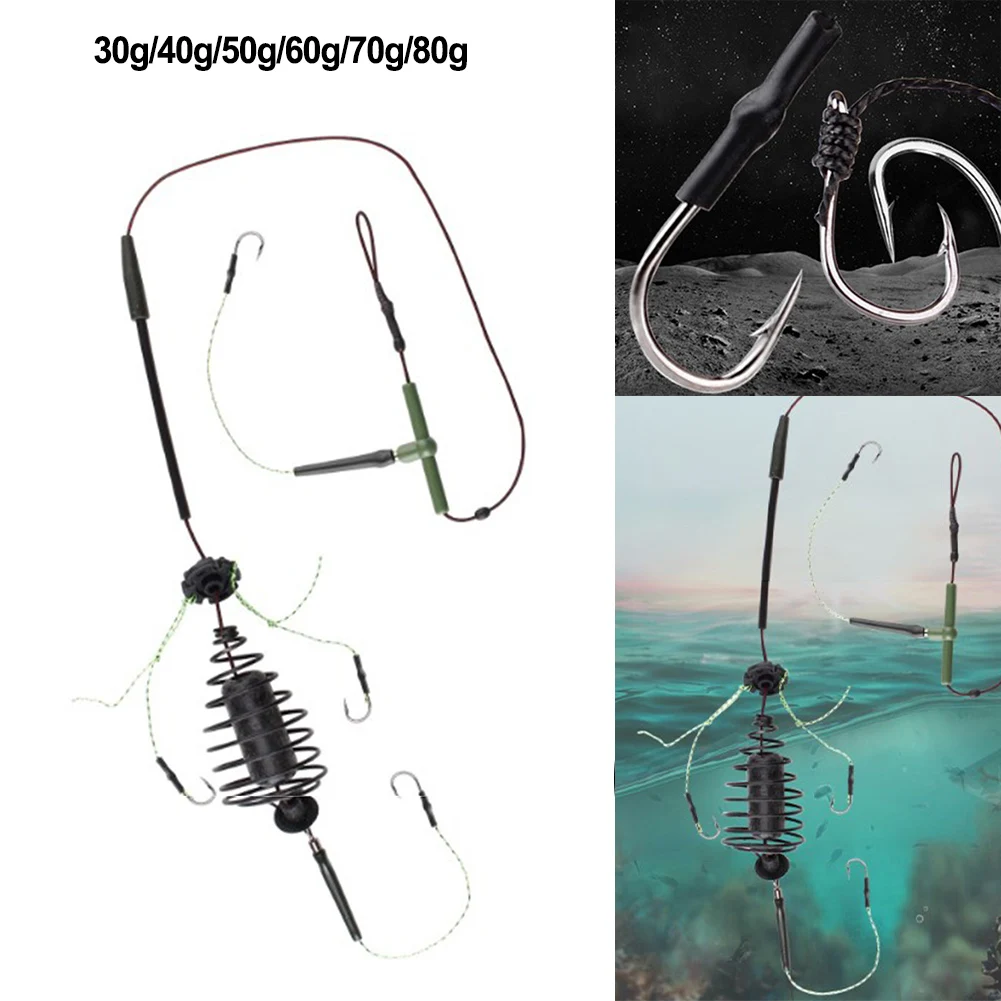 1pc 50cm Carp Fishing Feeder Bait Cage Hook Rig Set Inline Method Feeder 8# Fishhook Lure Cages Designed With Sinker Accessories
1pc 50cm Carp Fishing Feeder Bait Cage Hook Rig Set Inline Method Feeder 8# Fishhook Lure Cages Designed With Sinker Accessories