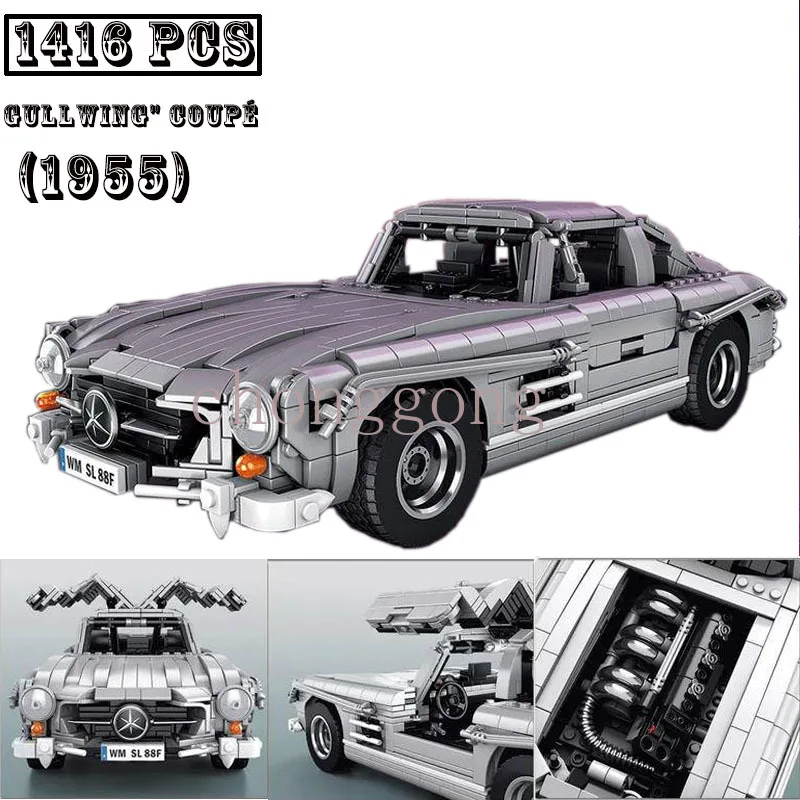 New 300SL Sport Car Gullwing Coupe Model Bricks MOC-59792 Super City Speed Car Building Blocks Bricks Toys Kids birthday gifts
New 300SL Sport Car Gullwing Coupe Model Bricks MOC-59792 Super City Speed Car Building Blocks Bricks Toys Kids birthday gifts