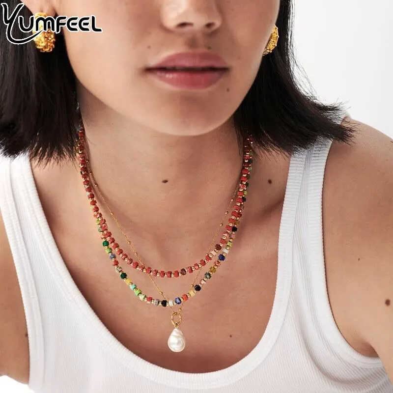 Yumfeel New Bohemian Colorful Mix Quartz Necklace Women Trendy Natural Stone Beads Jewelry Handmade Gifts
Yumfeel New Bohemian Colorful Mix Quartz Necklace Women Trendy Natural Stone Beads Jewelry Handmade Gifts