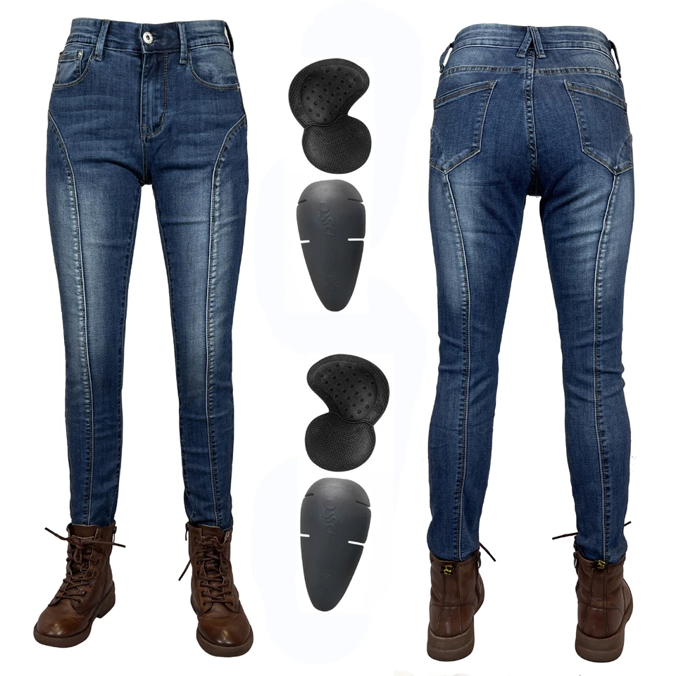 Женские Мотоциклетные Джинсы, Синие Защитные Мотоциклетные Брюки, Встроенные Наколенники
Женские Мотоциклетные Джинсы, Синие Защитные Мотоциклетные Брюки, Встроенные Наколенники