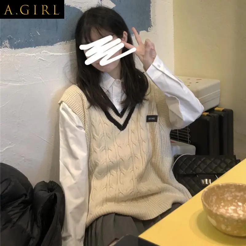 Sweater Vests Women Kawaii Preppy Style Simple Solid Color Maiden All-match Basic Spring Autumn Clothing Korean Street College
Sweater Vests Women Kawaii Preppy Style Simple Solid Color Maiden All-match Basic Spring Autumn Clothing Korean Street College