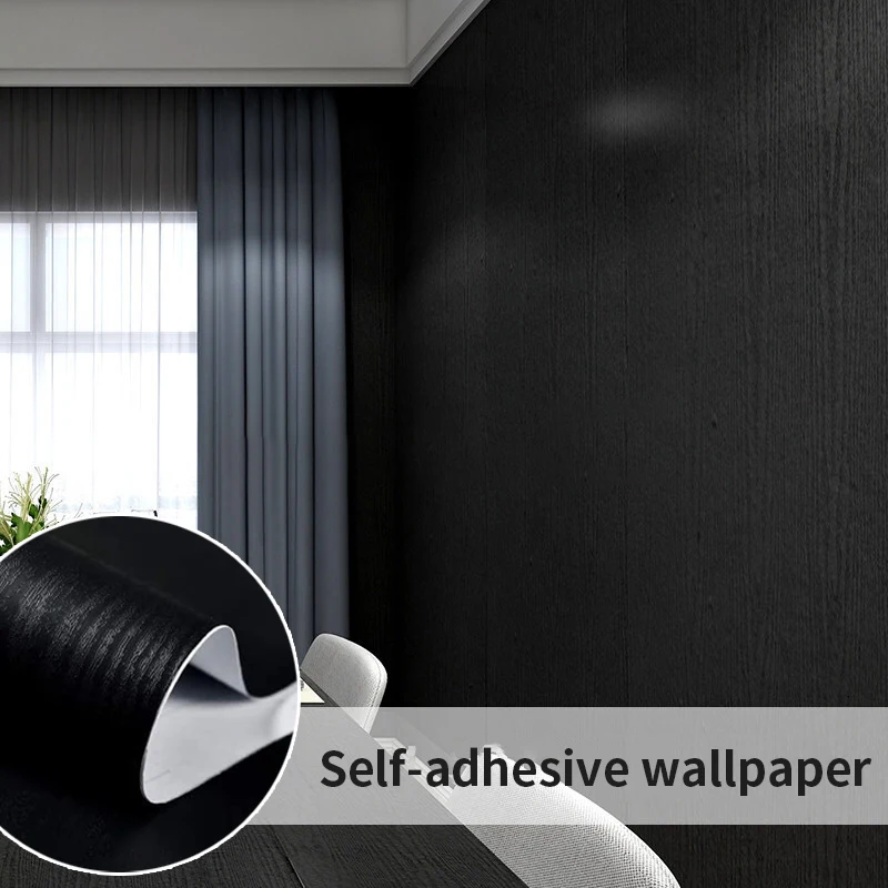 WOKHOME Black Wood Vinyl Self-Adhesive Wallpaper DIY Decorative Film Contact Paper Wall Sticker For Walls In Rolls Home Decor
WOKHOME Black Wood Vinyl Self-Adhesive Wallpaper DIY Decorative Film Contact Paper Wall Sticker For Walls In Rolls Home Decor