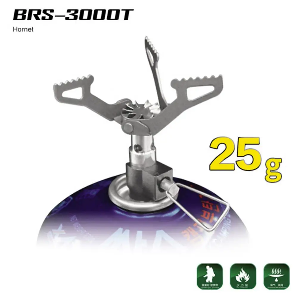 

BRS Outdoor Portable Solo Titanium Camping Gas Stove 25g Lightweight Mini Gas Cooker Burner Camping Hiking Gas Burner brs-3000T