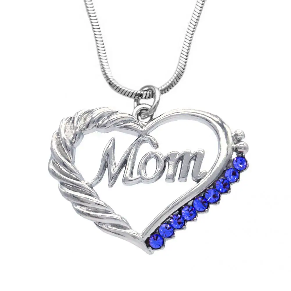 Fashion Ladies Necklace Mom Letter Alloy Women Unique Pendant Necklace Pink/Blue Heart Necklace for Mothers Day
Fashion Ladies Necklace Mom Letter Alloy Women Unique Pendant Necklace Pink/Blue Heart Necklace for Mothers Day