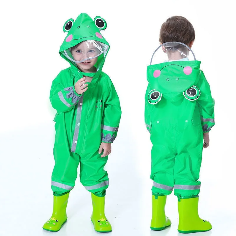 Hooded Raincoat Jumpsuit Children Baby Boys Girls Toddler Cartoon One-Piece Rain Gear Suit Kid Waterproof Rain Clothing 2-8Y New
Hooded Raincoat Jumpsuit Children Baby Boys Girls Toddler Cartoon One-Piece Rain Gear Suit Kid Waterproof Rain Clothing 2-8Y New