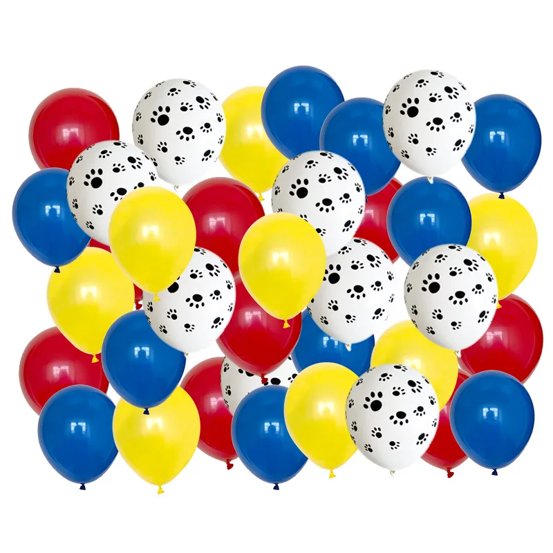 

40pcs Mix 12'' Pets Dog Paw Latex Balloons Animal Theme Party Decor Kids Classic Toys Globos Helium Air Inflatable Balls Supply