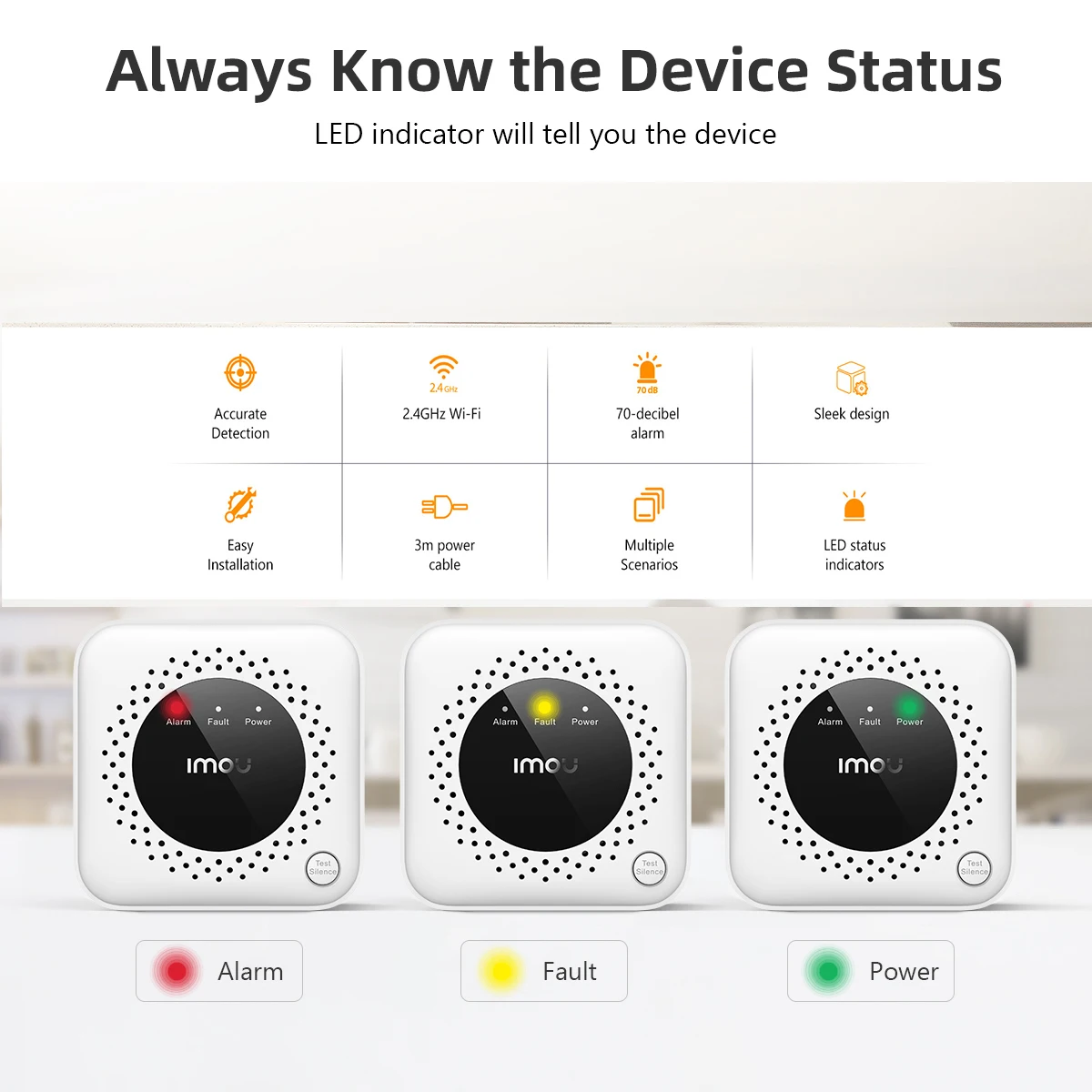 Dahua Imou WF1G WiFi Natural Gas Sensor Household Smart Methane Gas Alarm Detector Combustible Carbon Monoxide Sensor Analyzer
Dahua Imou WF1G WiFi Natural Gas Sensor Household Smart Methane Gas Alarm Detector Combustible Carbon Monoxide Sensor Analyzer