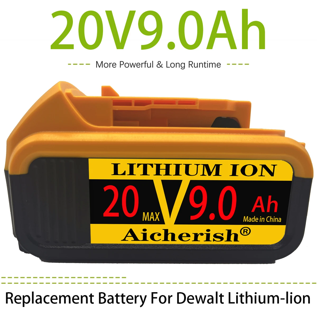 

2022 Aicherish литий-ионный аккумулятор 20 в Ач DCB200 для Dewalt Max Xr DCB205 DCB201 DCB203, аккумулятор для электроинструмента