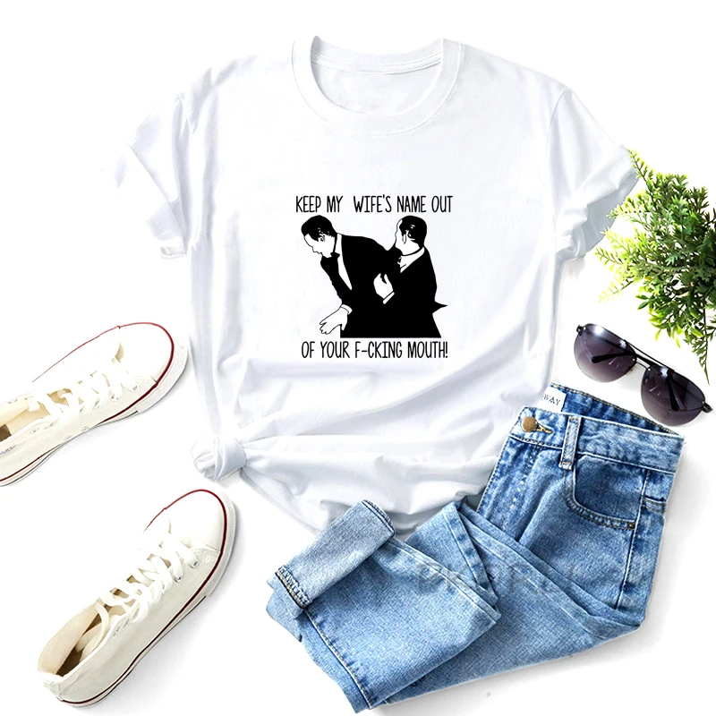 Футболка с принтом Оскара 2022 футболка изображением Уилла Смита женская Криса рок