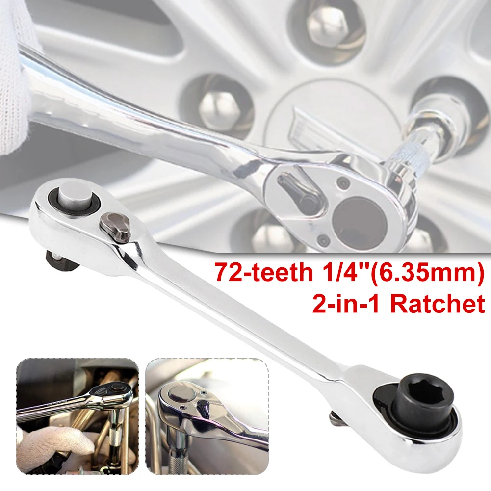 Double Ended Ratchet Wrench Mini 1/4 InchSquare Bit Torque Spanner Quick Socket Rod Screwdriver Tool Hand Tool For Repair
Double Ended Ratchet Wrench Mini 1/4 InchSquare Bit Torque Spanner Quick Socket Rod Screwdriver Tool Hand Tool For Repair