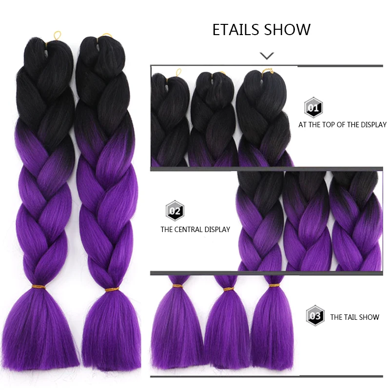 100g Braiding Synthetic Jumbo Box Braids Black Gray Purple Blue Green Blonde Brown Crochet Hair Extensions
100g Braiding Synthetic Jumbo Box Braids Black Gray Purple Blue Green Blonde Brown Crochet Hair Extensions