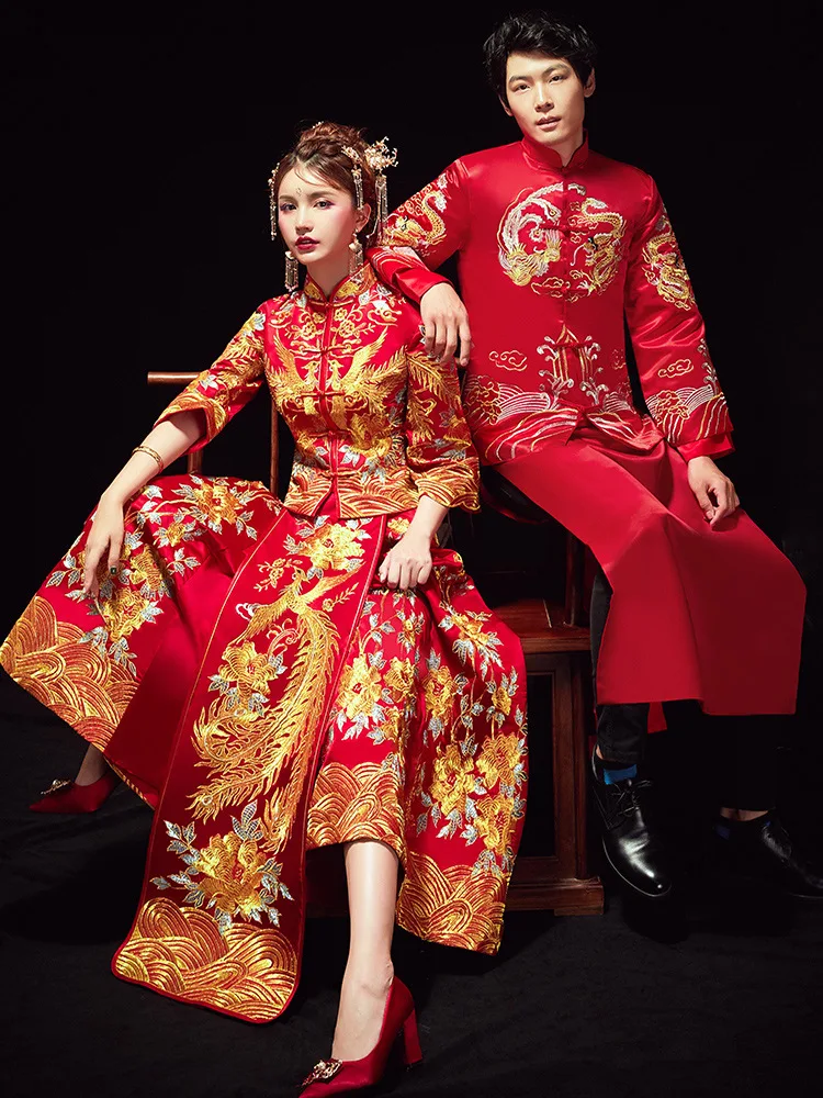 Свадебное платье Yourqipao в китайском стиле Xiuhe, потрясающая одежда для невесты, женский костюм с Фениксом в старинном стиле, комплекты свадебных платьев
Свадебное платье Yourqipao в китайском стиле Xiuhe, потрясающая одежда для невесты, женский костюм с Фениксом в старинном стиле, комплекты свадебных платьев