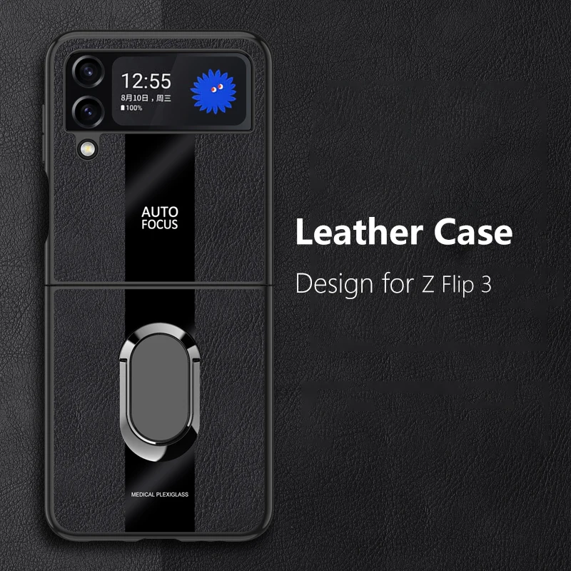 Luxury Leather Case for Samsung Galaxy Z Flip3 5G Plexiglass Car Magnetic Ring Holder Hard Shockproof Phone Cover SamsungZFlip3
Luxury Leather Case for Samsung Galaxy Z Flip3 5G Plexiglass Car Magnetic Ring Holder Hard Shockproof Phone Cover SamsungZFlip3
