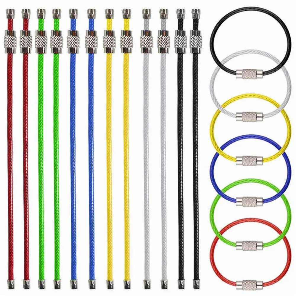 10 Pack Multi Color Stainless Wire Keychain Cable 6 Inch1.5mm Stainless Steel Key Ring Loop Assorted Colored Keychain ID Tags
10 Pack Multi Color Stainless Wire Keychain Cable 6 Inch1.5mm Stainless Steel Key Ring Loop Assorted Colored Keychain ID Tags