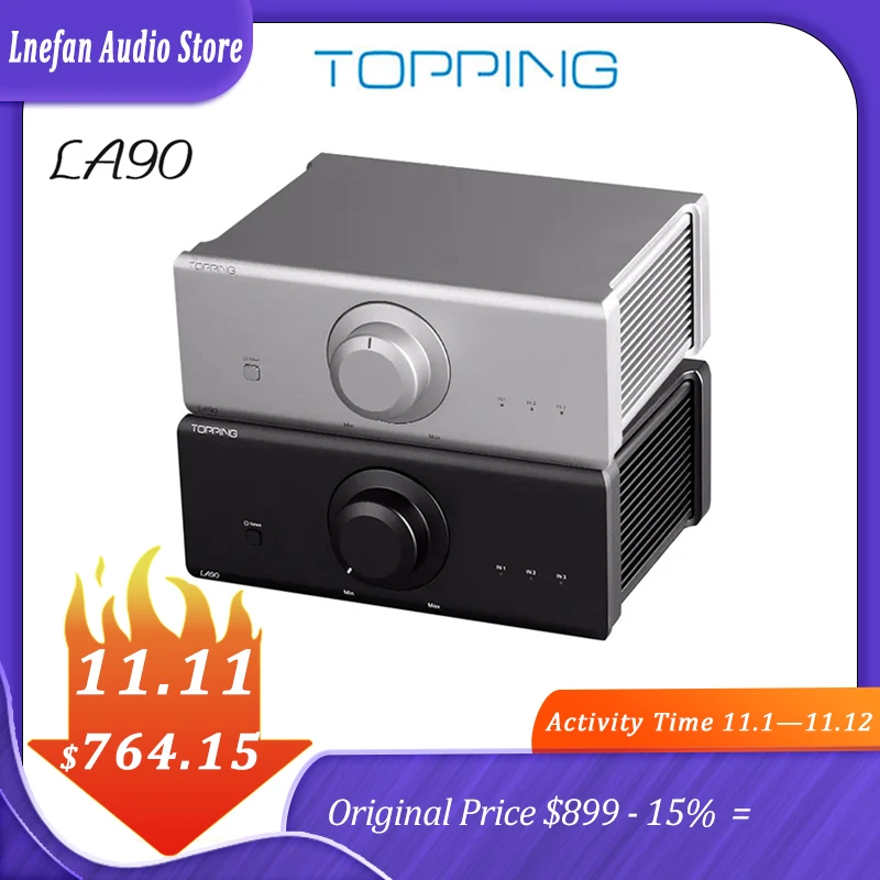 TOPPING LA90 Class A B Power Amplifier 220W 2.0 High Power HiFi Audio AMP XLR*3 Input Stereo Single channel Optional
TOPPING LA90 Class A B Power Amplifier 220W 2.0 High Power HiFi Audio AMP XLR*3 Input Stereo Single channel Optional