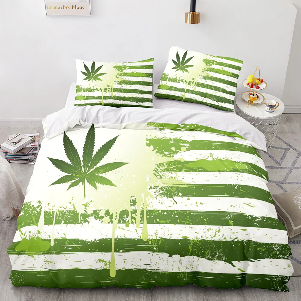 Color Marijuana Weed Leaf Pattern Duvet Cover Green Maple Leaves Palm Leaves Polyester King Queen Size Quilt Cover for Adults
Color Marijuana Weed Leaf Pattern Duvet Cover Green Maple Leaves Palm Leaves Polyester King Queen Size Quilt Cover for Adults