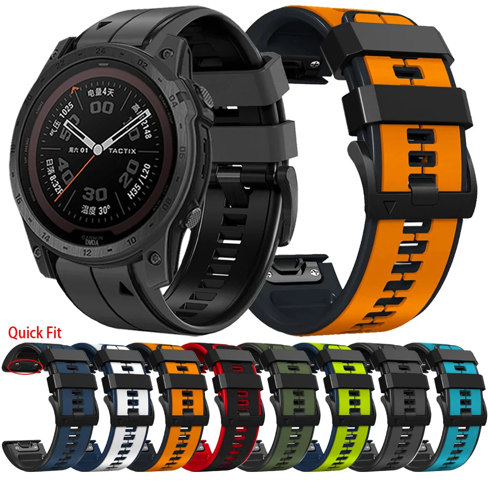 26mm 22mm Quick Fit Strap For Garmin Tactix 7 Pro Band Wrist For Garmin Tactix 7 Delta/Bravo Bracelet Sports Silicone Watchbands
26mm 22mm Quick Fit Strap For Garmin Tactix 7 Pro Band Wrist For Garmin Tactix 7 Delta/Bravo Bracelet Sports Silicone Watchbands