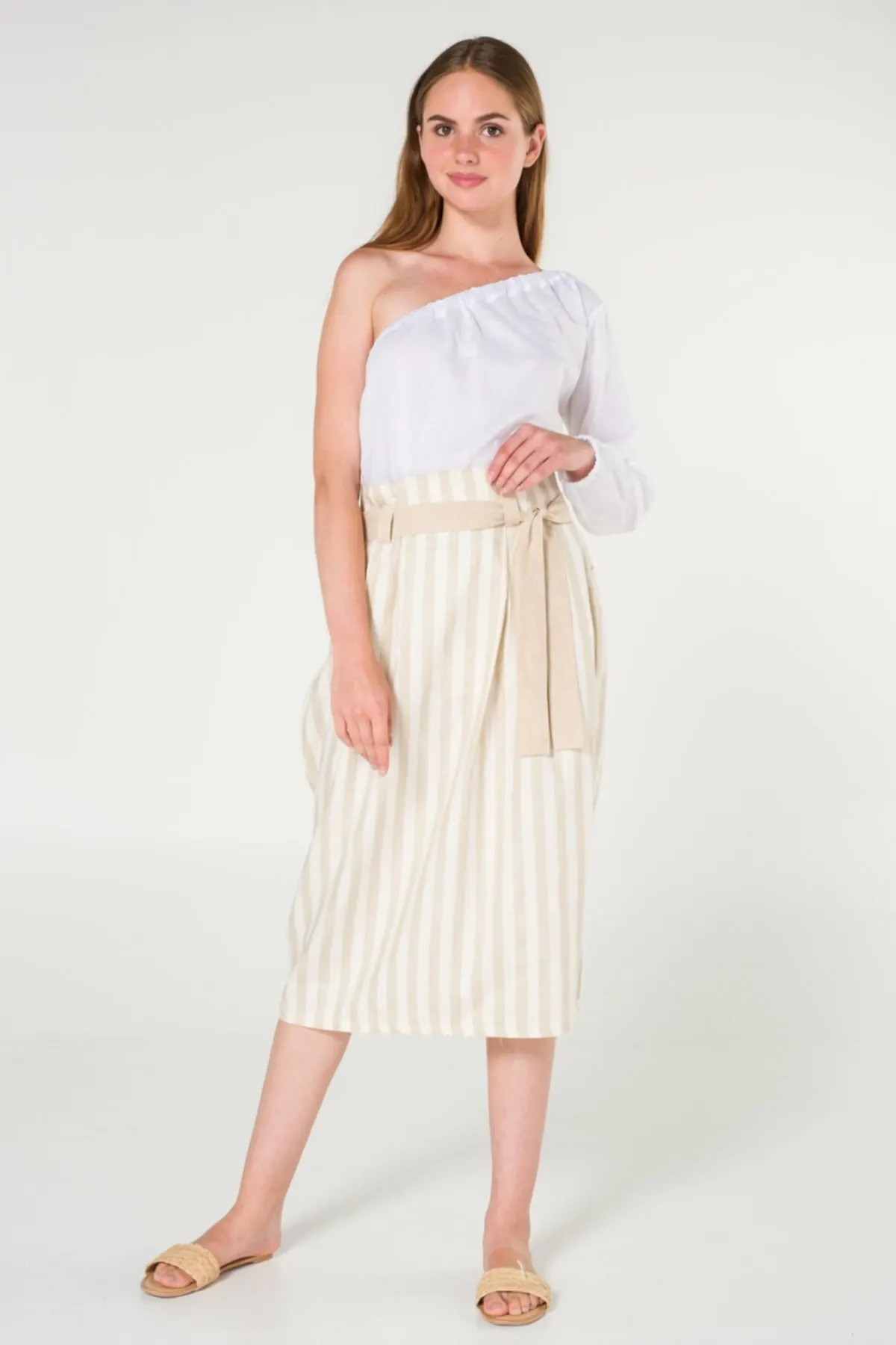 Women's Skirt Cream Cotton Striped Skirt Summer Cute Style Empire Slim Folds Above Knee Sexy Mini Skirts
Women's Skirt Cream Cotton Striped Skirt Summer Cute Style Empire Slim Folds Above Knee Sexy Mini Skirts
