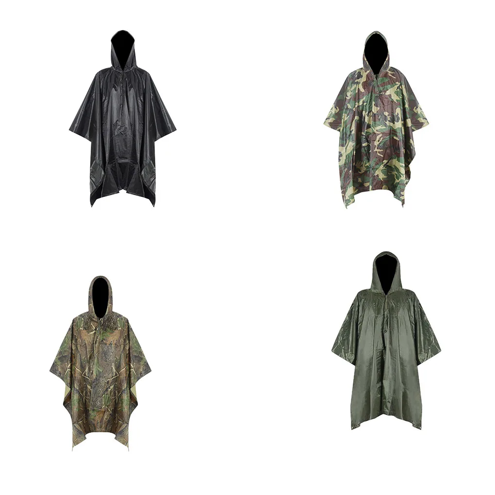 Raincoat Tactical Poncho Hiking Outdoors Camouflage Fashionable Camping Waterproof Activity Portable Men Picnic Black
Raincoat Tactical Poncho Hiking Outdoors Camouflage Fashionable Camping Waterproof Activity Portable Men Picnic Black