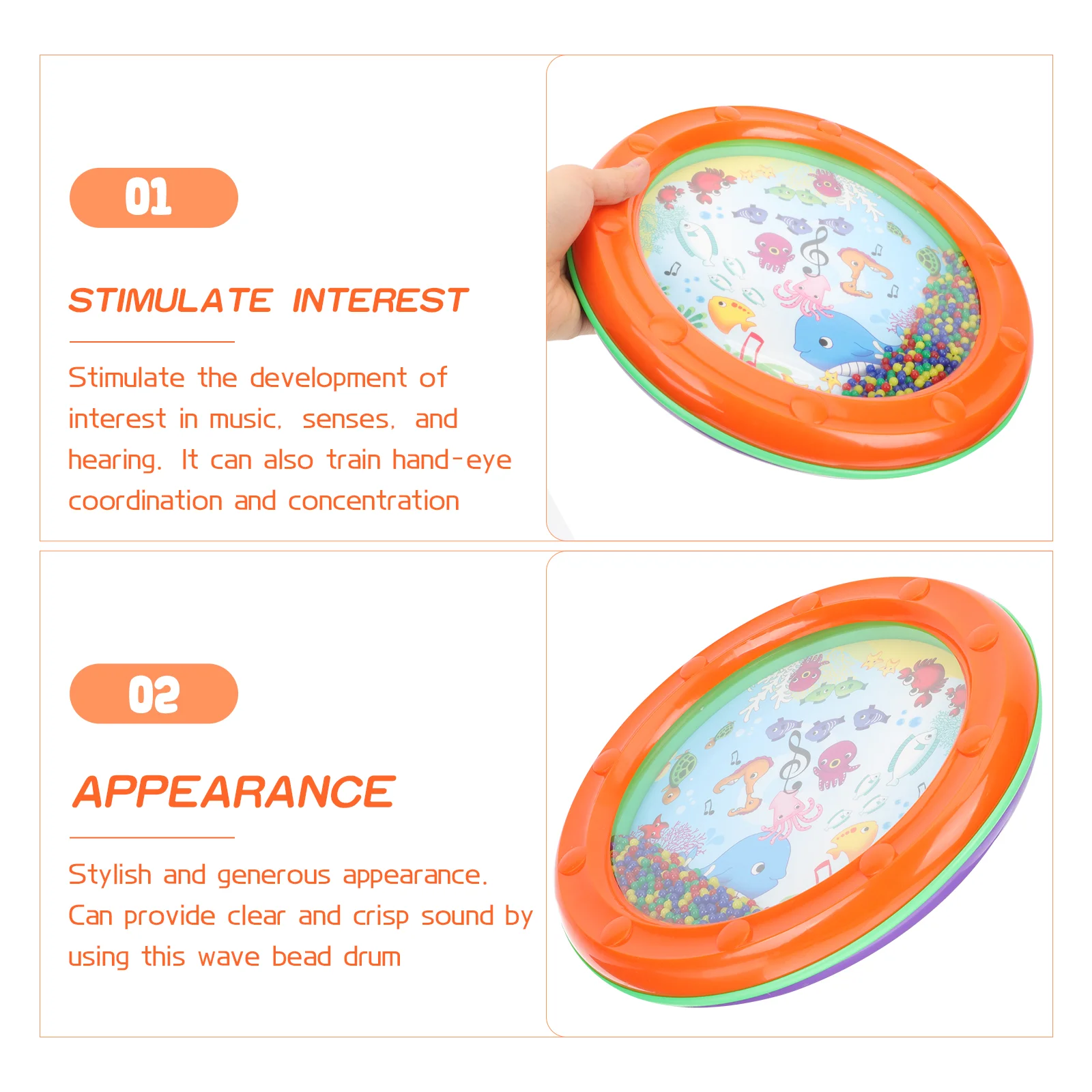 Ocean Drum Kids Musical Instruments Practical Prop Toy Orff Hand Children Plastic Wave Toys
Ocean Drum Kids Musical Instruments Practical Prop Toy Orff Hand Children Plastic Wave Toys
