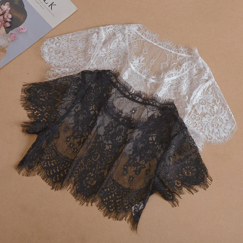 White Black Short-sleeved Fake Collars Detachable Collar Female Lace Hollow False Collar Ladies Crop Tops Clothes Accessories
White Black Short-sleeved Fake Collars Detachable Collar Female Lace Hollow False Collar Ladies Crop Tops Clothes Accessories