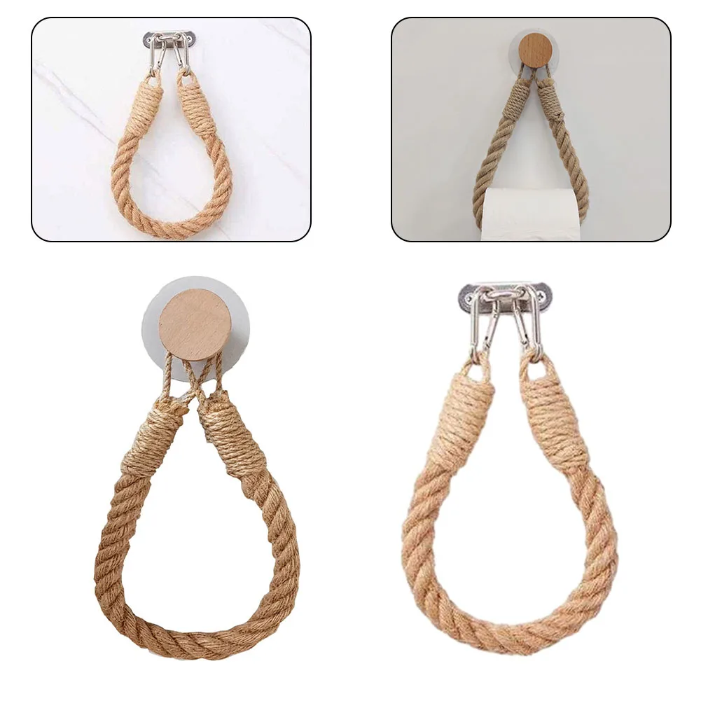 Toilet Paper Holder Rustic Weave Hemp Rope Hanging Hotel Towel Rack Tissue Holder Bathroom Wall Mounted Paper Roll Holder
Toilet Paper Holder Rustic Weave Hemp Rope Hanging Hotel Towel Rack Tissue Holder Bathroom Wall Mounted Paper Roll Holder