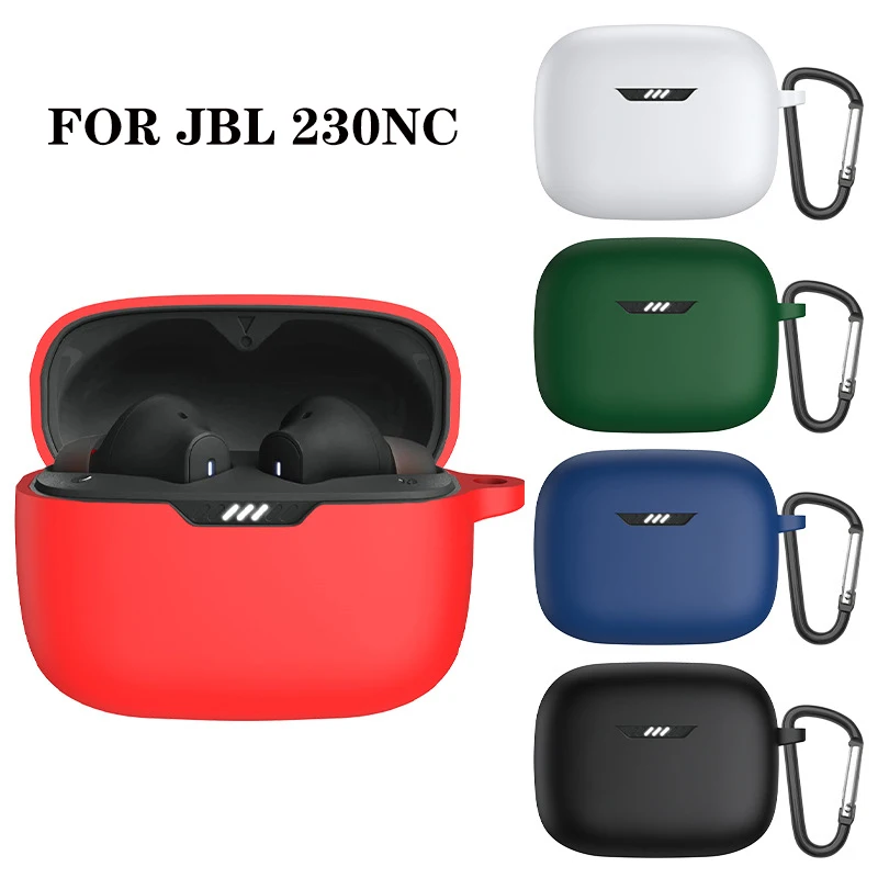 Silicone Bluetooth Earphone Protective Cover Portable Wireless Headphones Protector Holder Case with Hook for JBL Tune 230NC TWS 
Silicone Bluetooth Earphone Protective Cover Portable Wireless Headphones Protector Holder Case with Hook for JBL Tune 230NC TWS