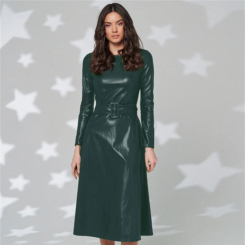 Robe en Faux cuir à ceinture pour femmes, manches longues, Slim, PU, Sexy, Club, nouvelle collection, automne hiver
Robe en Faux cuir à ceinture pour femmes, manches longues, Slim, PU, Sexy, Club, nouvelle collection, automne hiver